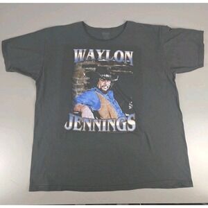 Waylon Jennings American Classics Gray Adult XXL with Altered Surged Neckline